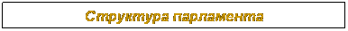 Подпись: Структура парламента
